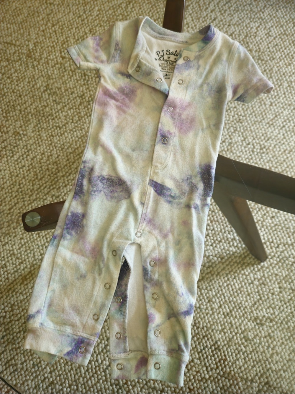 Lot of three 6 - 12 mo. Footed onesies. Magnetic Me and PJ Salvage brands - Picture 4 of 4